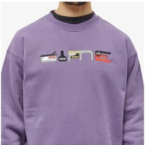 Dime Men's Micro Crew‎ Sweat in Washed Grape